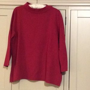 Loft red sweater 3/4 sleeve
